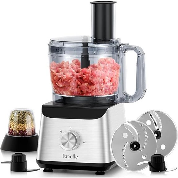 Facelle 10-Cup Electric Food Processor with Grinder
