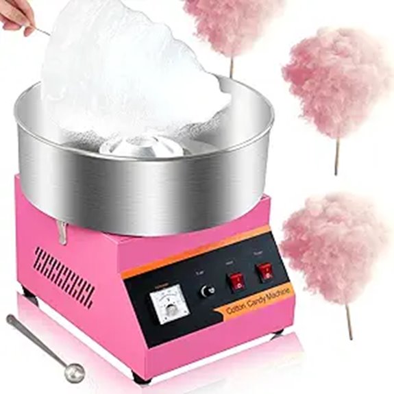 110V 1000W Commercial Pink Cotton Candy Machine