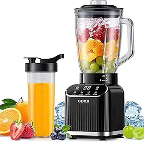 GDOR 5-Function 1200W Blender with To-Go Cup