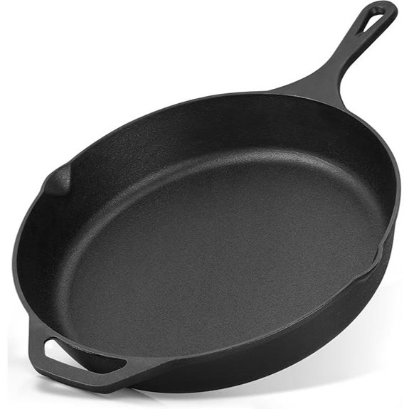 Zulay 12.5-Inch Pre-Seasoned Cast Iron Skillet