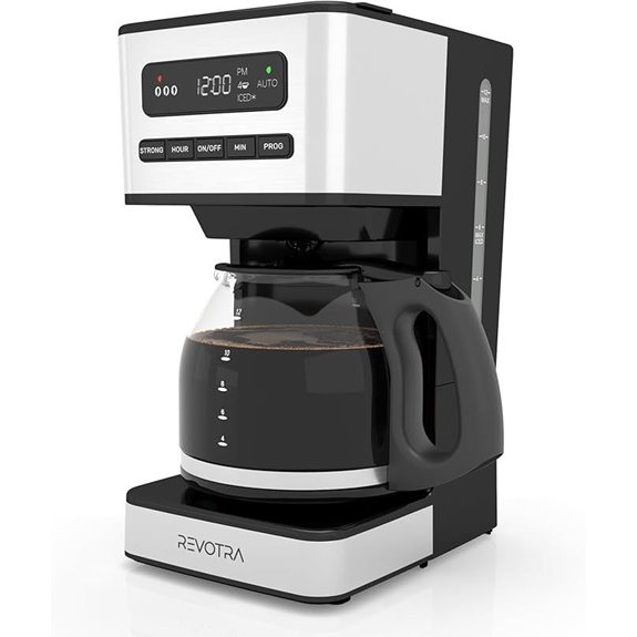 12-Cup Programmable Coffee Maker with Strong Brew
