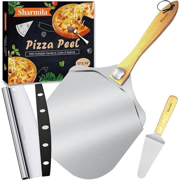 Sharmila 12-Inch Aluminum Pizza Peel with Handle