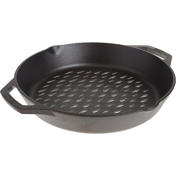 Lodge 12-Inch Pre-Seasoned Cast Iron Grilling Pan
