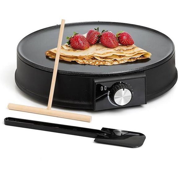 Moss & Stone 12” Electric Crepe & Griddle Maker