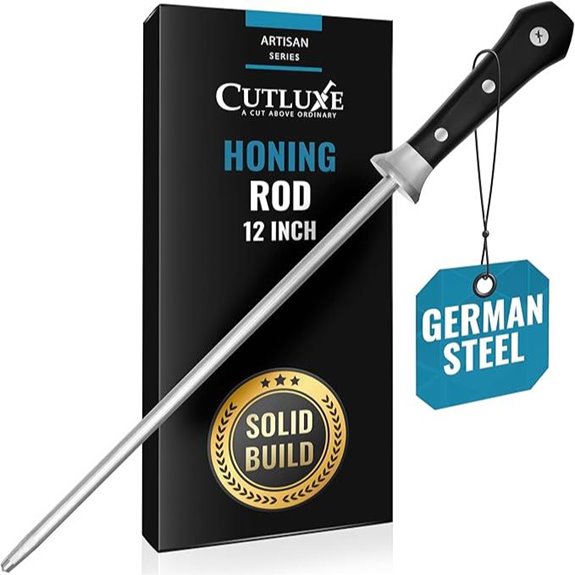 Cutluxe 12 Honing Steel with Ergonomic Handle