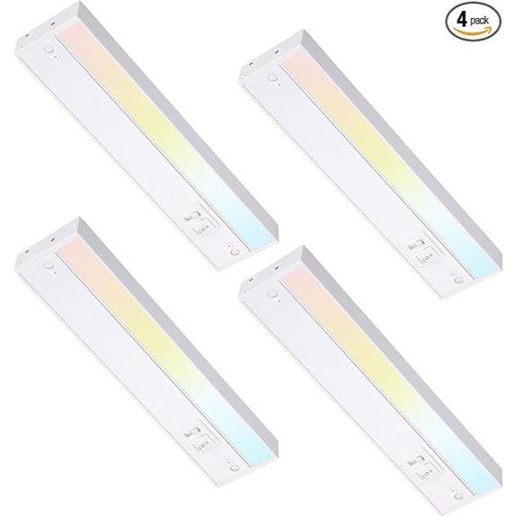 TORCHSTAR 12-Inch LED Under Cabinet Lights (4 Pack)