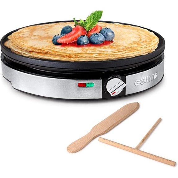 Gourmia 12” Nonstick Crepe Maker with Accessories