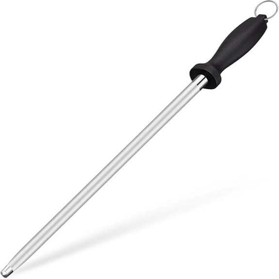 12-Inch Carbon Steel Kitchen Knife Sharpening Rod