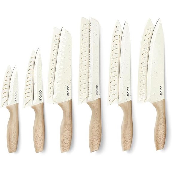 CAROTE 12-Piece Knife Set with Blade Guards