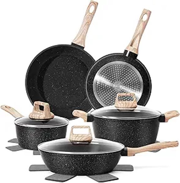 12-Piece Non-Stick Cookware Set with Frying Pans