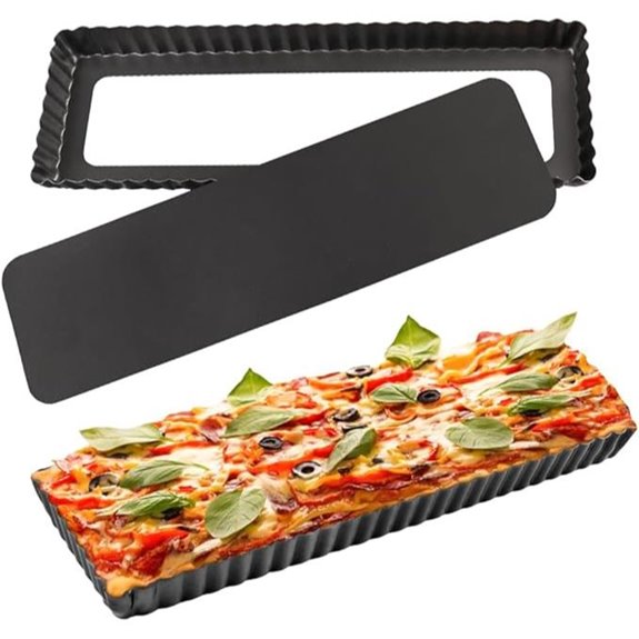 14-Inch Nonstick Tart Pan Set with Removable Bottoms