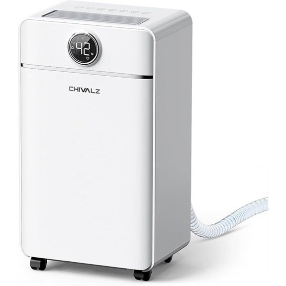 CHIVALZ 1500 Sq.Ft Dehumidifier with Drain Hose