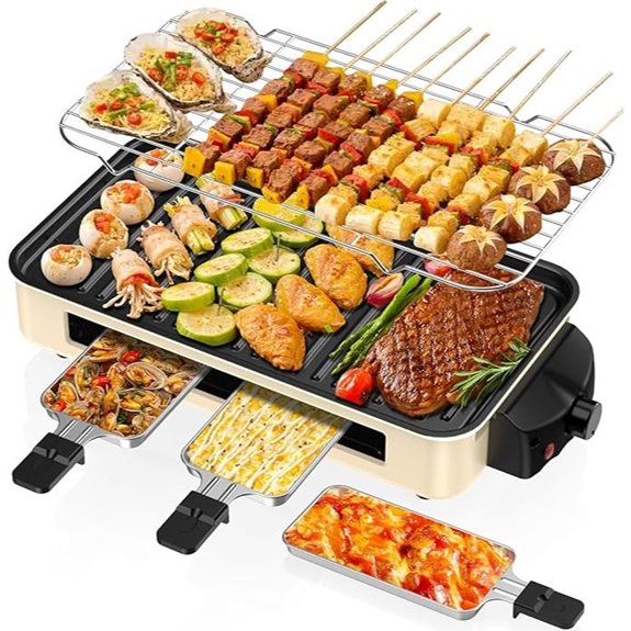 Electric Indoor Grill 1500W with Removable Plates
