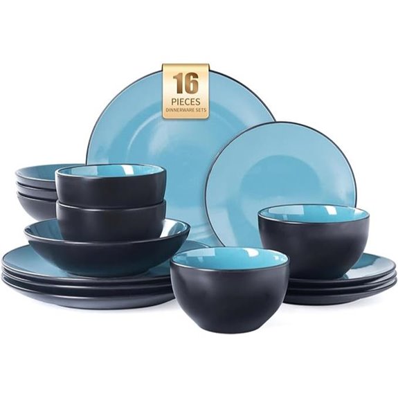 CJDC-QUELO 16-Piece Stoneware Dinnerware Set