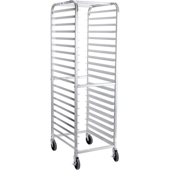 Profeeshaw 20-Tier Aluminum Bakery Racking Trolley