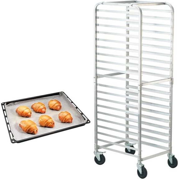 Vevor 20-Tier Bakery Racking Cart with Brake Wheels