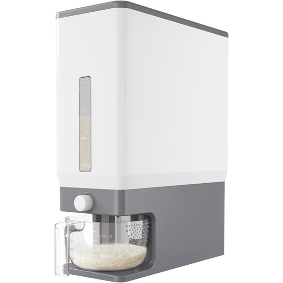 Lifewit 25Lb Rice Dispenser with Measuring Cup