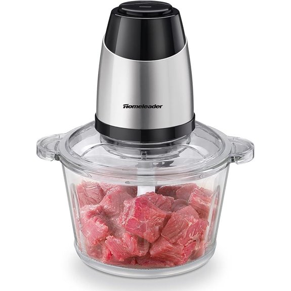 Homeleader 300W Electric Food Chopper with Glass Bowl