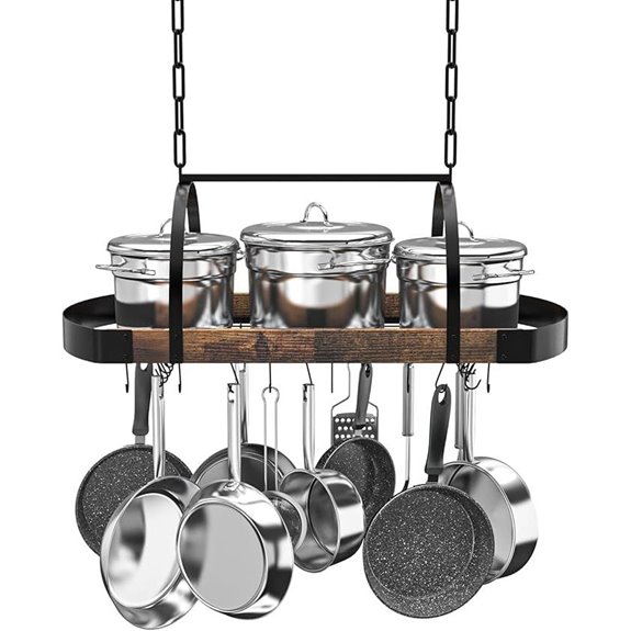 32 inch pot rack
