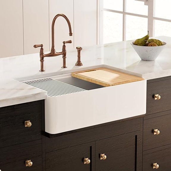 Farmhouse Sink 33 Inch with Accessories