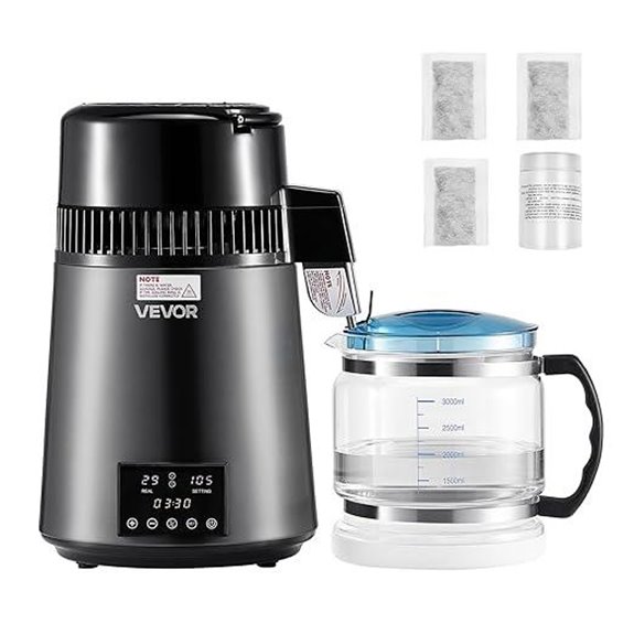 VEVOR 4L Water Distiller with Glass Carafe