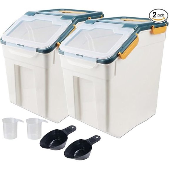 Large 50lb Flour & Grain Storage Containers (2-Pack)
