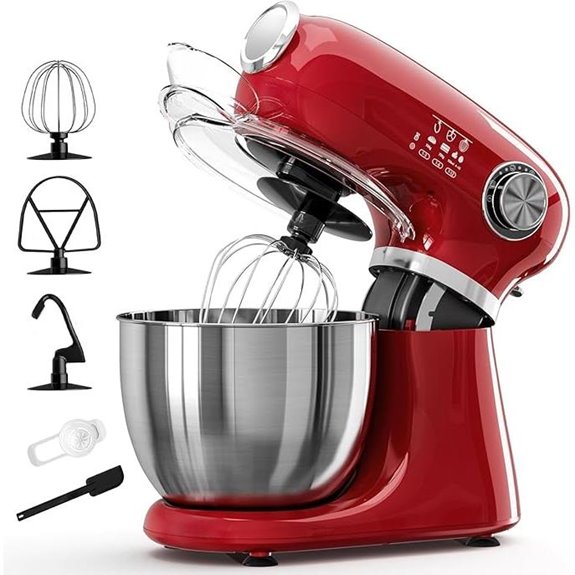 Kismile 5.5QT Tilt-Head Stand Mixer with Accessories