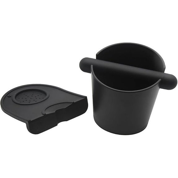 5inch Espresso Knock Box Set with Tamper Mat