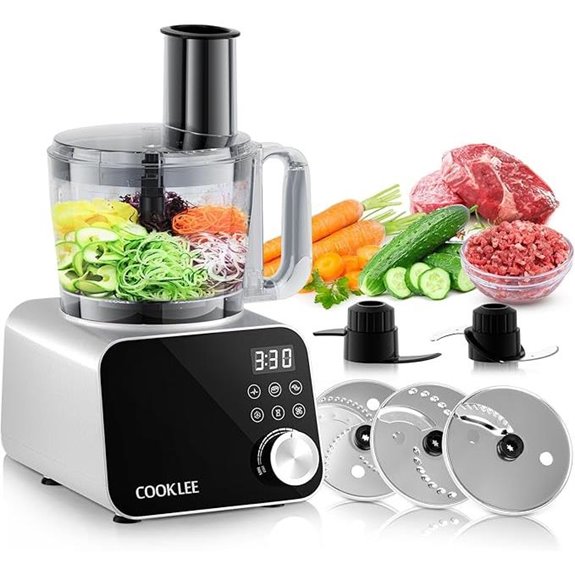 COOKLEE 600W 6-Function Food Processor with Bowl