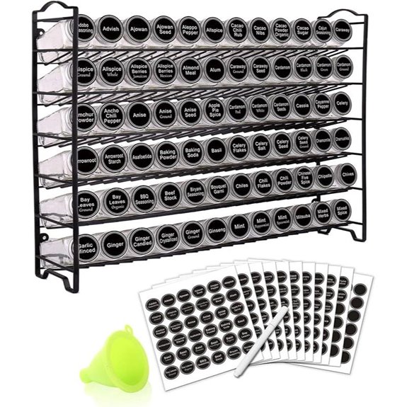 72 piece spice rack