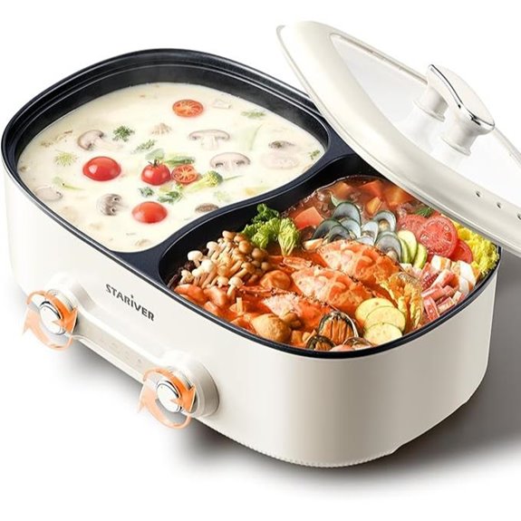 Stariver 7L Electric Hot Pot with Divider