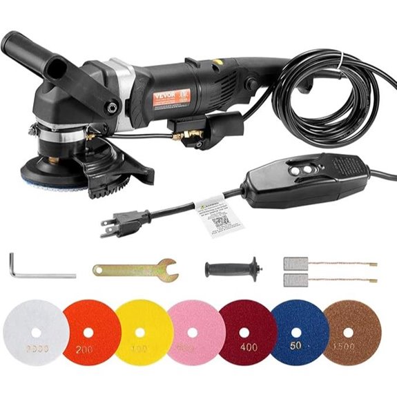 VEVOR 800W Wet Polisher with 6 Speed & Kits