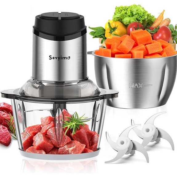 Sovyime 8-Cup Food Processor & Meat Grinder