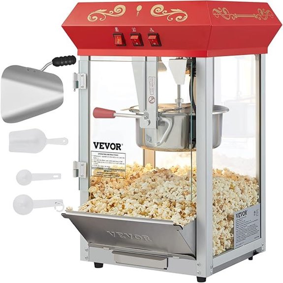 VEVOR 8oz Commercial Popcorn Machine with Steel Frame