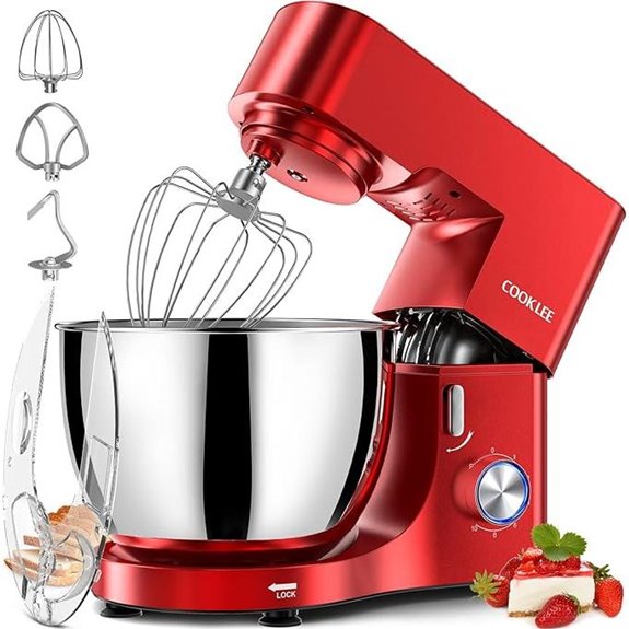 COOKLEE 9.5 Qt Stand Mixer with Attachments