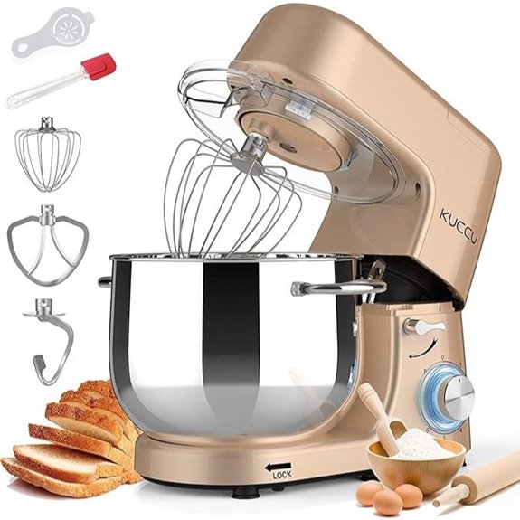 KUCCU 9.5 QT Stand Mixer with Attachments