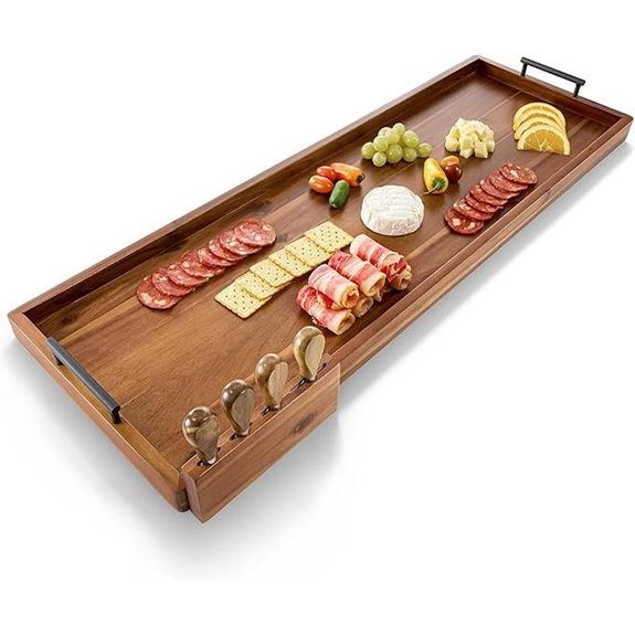 Acacia 36-Inch Charcuterie Board with Cheese Knife Set