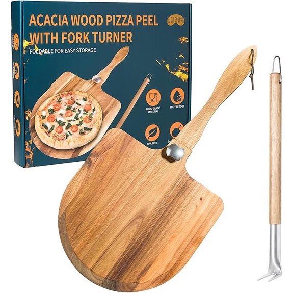 Acacia Wood Pizza Peel & Accessories Set