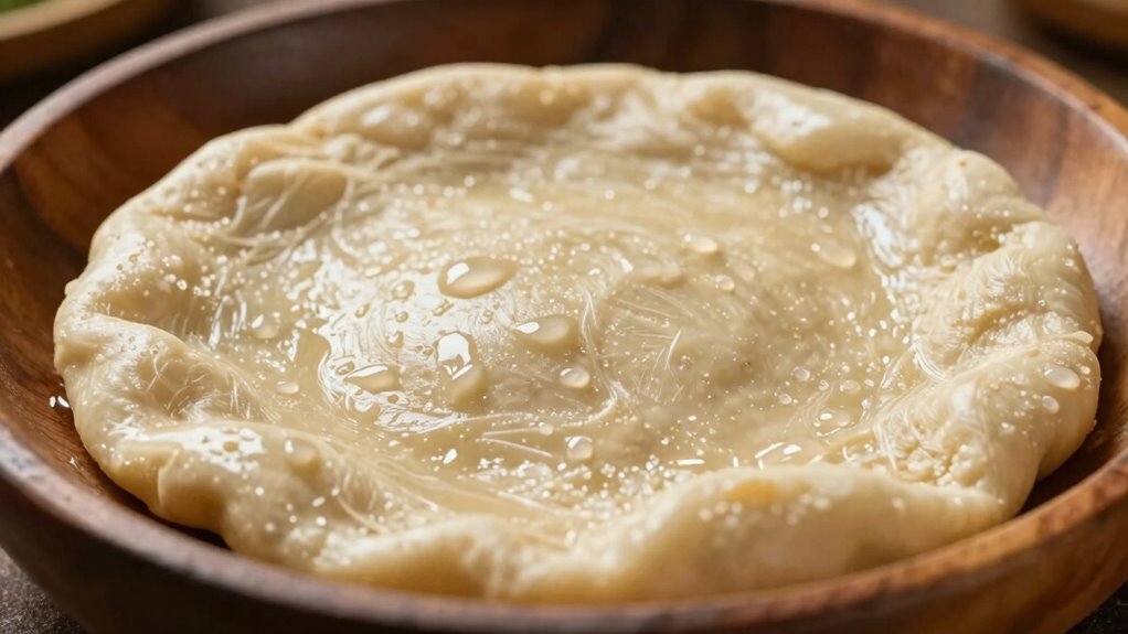 adjust water and flour gradually