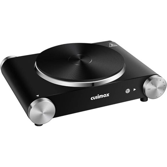 CUSIMAX Portable Electric Hot Plate 1500W Adjustable Temperature