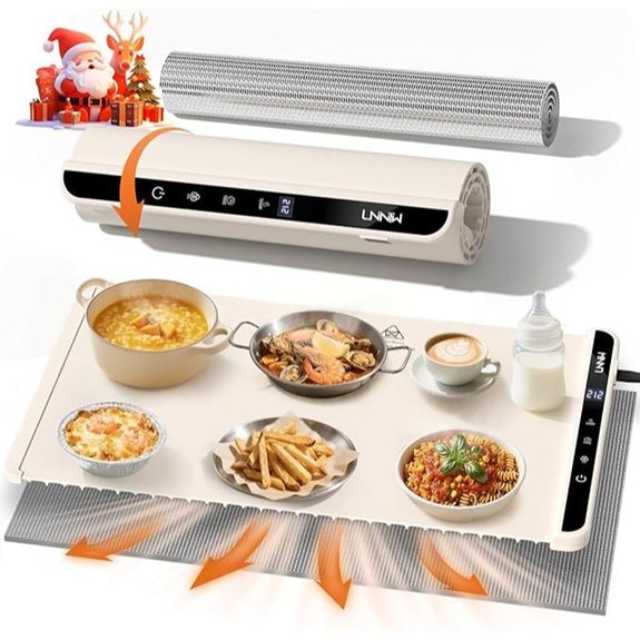 Food Warming Mat with Adjustable Settings and Child Lock