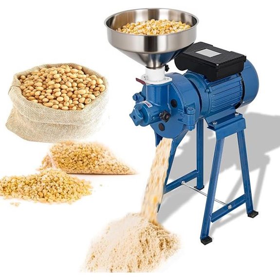Dry & Wet Electric Grain Mill with Adjustable Grind