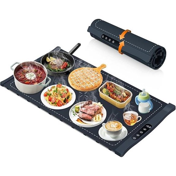 Large Electric Food Warming Mat with Adjustable Temp