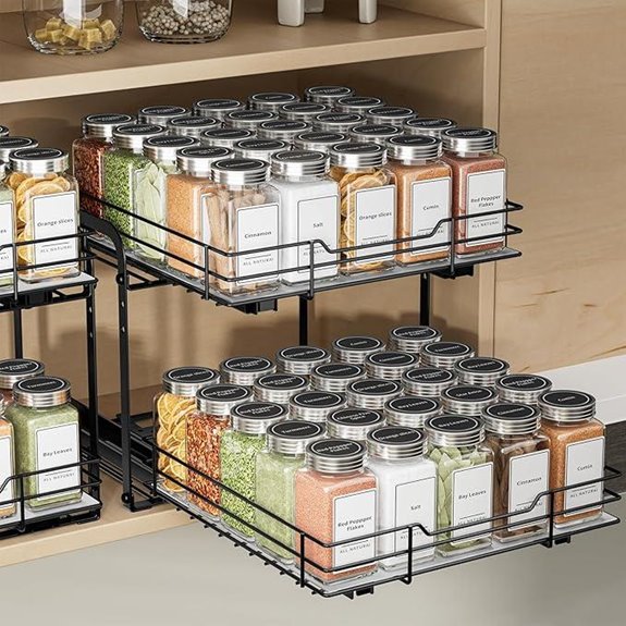 2-Tier Adjustable Metal Spice Rack Organizer