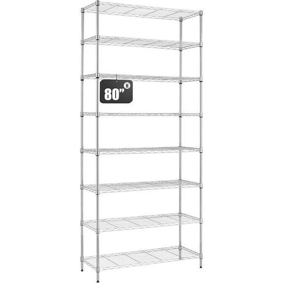 Finnhomy 8-Tier Adjustable Metal Wire Shelving Unit