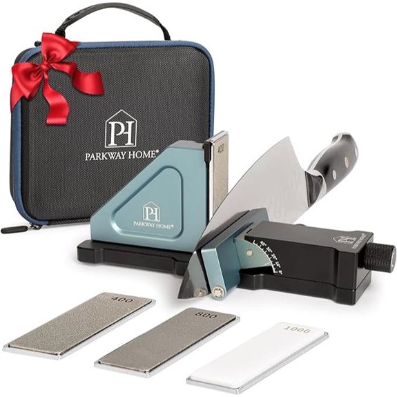 Rolling Knife Sharpener with Adjustable Angles and Height