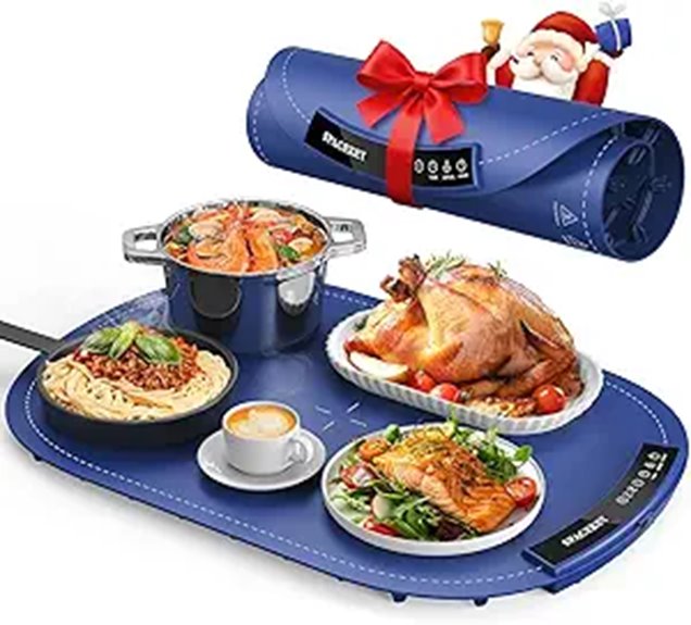 Silicone Food Warming Mat with Temperature Settings