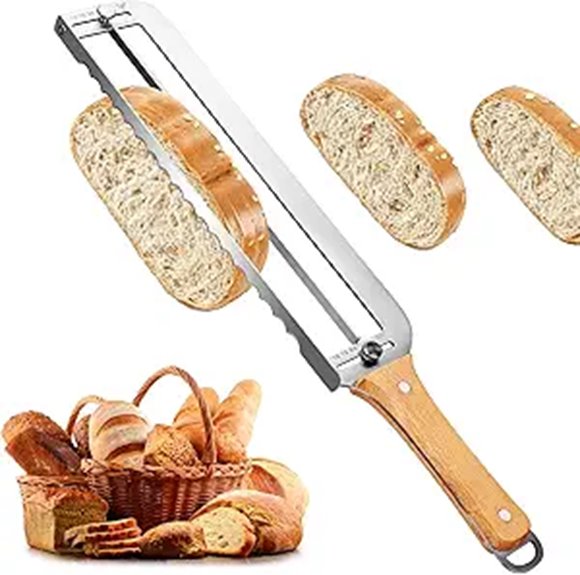 Adjustable Bread Slicer with Stainless Steel Blade