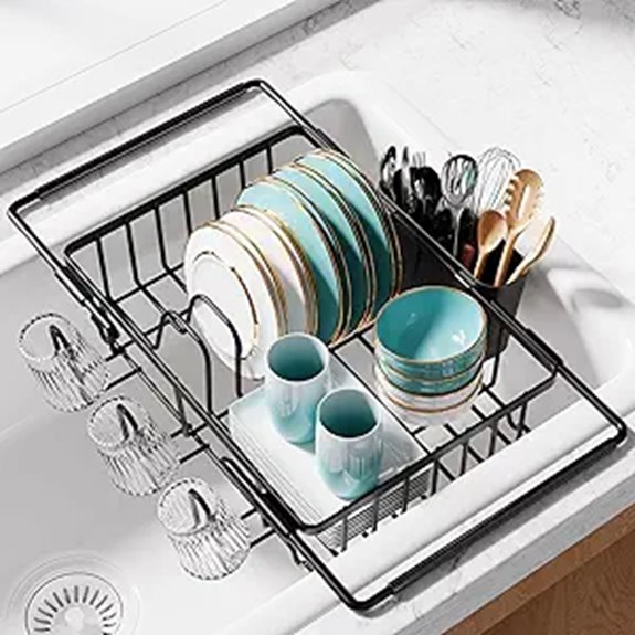 Expandable Stainless Steel Sink Dish Drying Rack