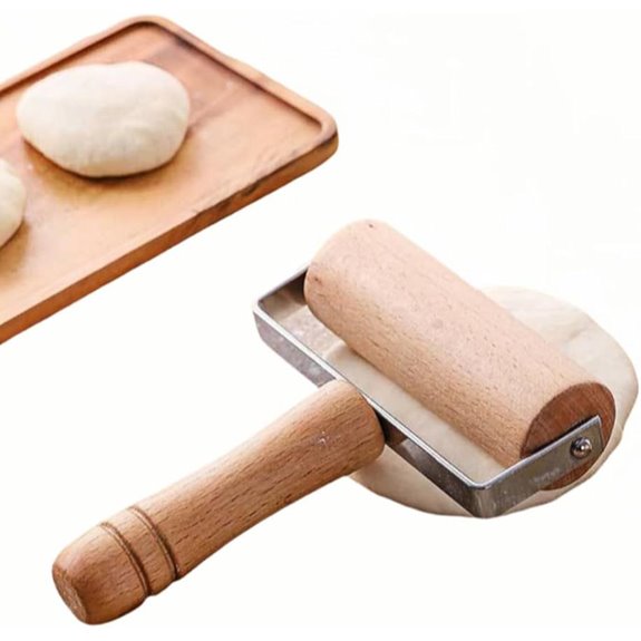 Stainless Steel & Beechwood Adjustable Rolling Pin